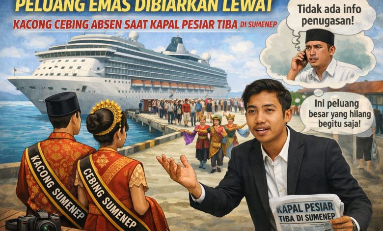 Peluang Emas Dibiarkan Lewat: Kacong Cebing Absen Saat Kapal Pesiar Tiba di Sumenep