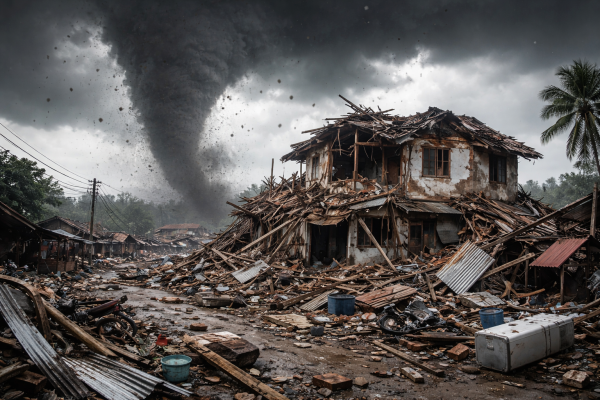 Ilustrasi puting beliung