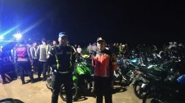 Puluhan balap liar saat diamankan Polres Sumenep di Jalan Bandara Trunojoyo