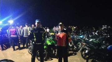 Puluhan balap liar saat diamankan Polres Sumenep di Jalan Bandara Trunojoyo