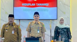 Dari kanan, Sinta Dwi Astari, Dinas PRKPCK Jawa Timur, Sekda Sumenep, Agus Dwi Saputra dan Plt Kadis Perkimhub Sumenep, Achmad Dzulkarnain.