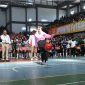Anggota DPR RI sekaligus Ketua Tim Penggerak PKK Trenggalek Novita Hardini saat memberikan semangat para peserta putsal