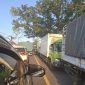 Nampak antrean kendaraan besar yang mengular