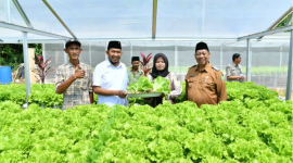 Bupati Sumenep Achmad Fauzi Wongsojudo bersama pemilik IRA Farm didampingi Kepala DKPP Sumenep Chainur Rasyid
