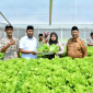 Bupati Sumenep Achmad Fauzi Wongsojudo bersama pemilik IRA Farm didampingi Kepala DKPP Sumenep Chainur Rasyid