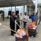 Proses pemusnahan BB di Kantor Kejaksaan Negeri Sumenep 