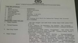 Bukti pelaporan ke Polresta Sumenep 