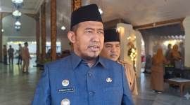 Bupati Sumenep Achmad Fauzi Wongsojudo usai acara di pendopo agung (dokumen)