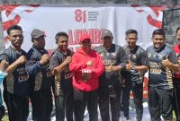 Tim putra Disdik Sumenep usai lomba tarik tambang