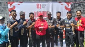 Tim putra Disdik Sumenep usai lomba tarik tambang