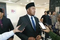 Bupati Fauzi usai mengikuti rapat paripurna di DPRD untuk mendengarkan Pidato Presiden RI pada rapat tahunan MPR RI 