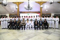 Bupati dan Wabup Sumenep bersama Forkopimda dan Peserta Paskibraka 2026 usai pengukuhan