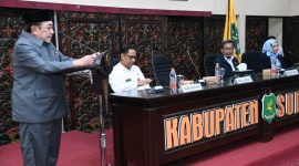 Wabup Sumenep KH Imam Hasyim saat menyampaikan sambutan di hadapan Rektor UWG Malang dan jajarannya
