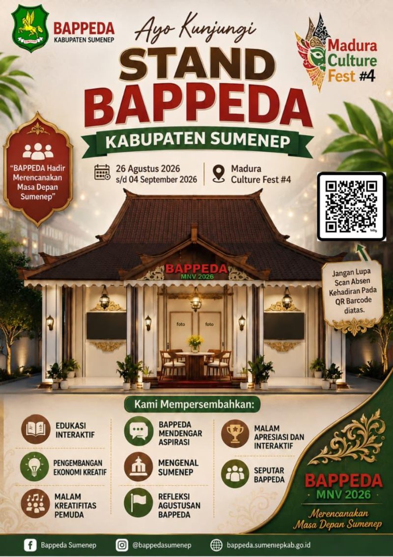 Paparan Arah Pembangunan Kabupaten Sumenep Lima tahun ke depan di stand Bappeda 