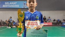Kenjie, peraih Juara 3 Bulu Tangkis antar pelajar