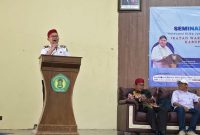 Staf Ahli Bupati Sumenep, Dedi Falahuddin dalam acara Seminar Jurnalistik 