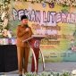 Bupati Sumenep Dr Achmad Fauzi Wongsojudo saat acara pekan literasi di SMAN 1 Sumenep 