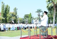 Wabup KH Imam Hasyim saat Pimpinan Upaca Gabungan Hari Santri Nasional 