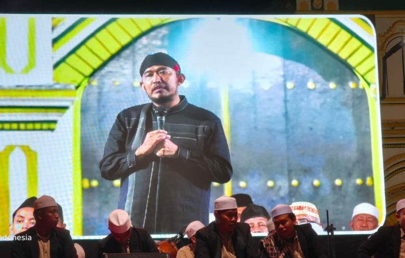 Bupati Fauzi saat sambutan pada acara Haul Raja-Raja Madura dalam momentum Hari Jadi Sumenep ke-757 