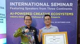 Kacabdindik Jatim Wilayah Sumenep, Dr. Rusliy (kiri) bersama Mifta Febriansyah 