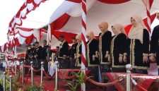 Bupati Fauzi bersama Forkopimda saat upacara Hari Jadi Sumenep ke-757 dan Hari Jadi Provinsi Jawa Timur ke-81